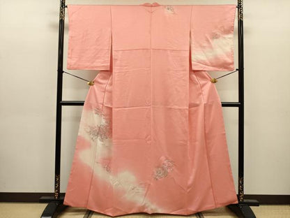 平和屋着物■訪問着　駒刺繍　御所車花松文　暈し染め　金銀彩　やまと誂製　正絹　逸品　DABJ9206ya