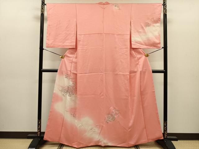 平和屋着物■訪問着　駒刺繍　御所車花松文　暈し染め　金銀彩　やまと誂製　正絹　逸品　DABJ9206ya