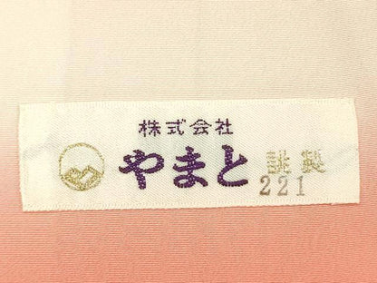 平和屋着物■訪問着　駒刺繍　御所車花松文　暈し染め　金銀彩　やまと誂製　正絹　逸品　DABJ9206ya