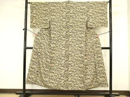 平和屋着物■本場染大島紬　風景文　正絹　逸品　DABJ9209ya