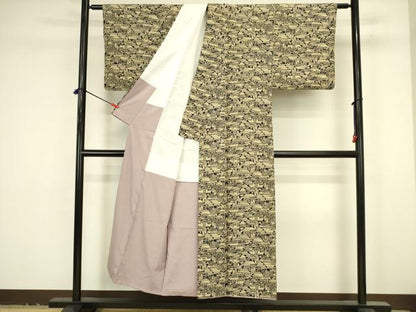 平和屋着物■本場染大島紬　風景文　正絹　逸品　DABJ9209ya