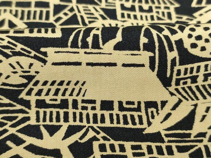 平和屋着物■本場染大島紬　風景文　正絹　逸品　DABJ9209ya