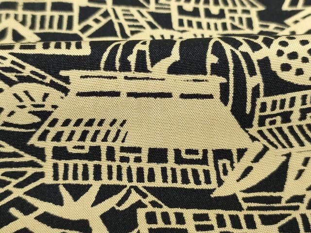 平和屋着物■本場染大島紬　風景文　正絹　逸品　DABJ9209ya