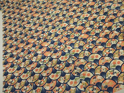 平和屋着物■上質な小紋　花青海波　正絹　逸品　DABJ9211ya