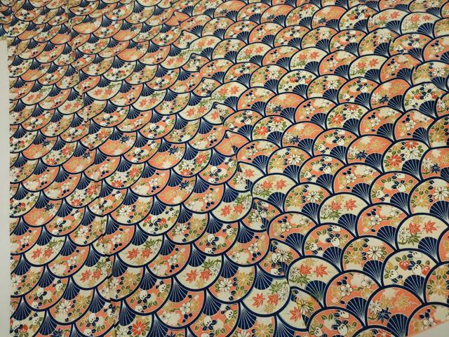 平和屋着物■上質な小紋　花青海波　正絹　逸品　DABJ9211ya