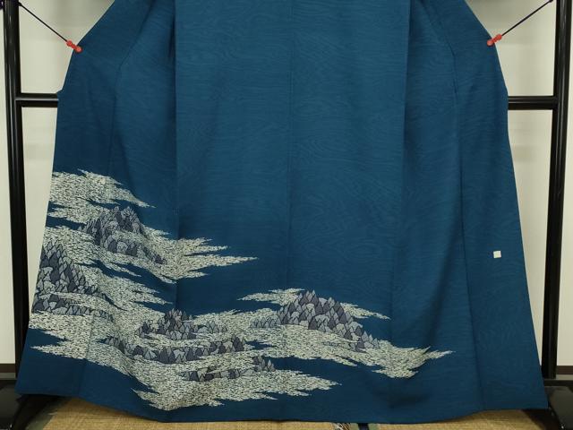 平和屋着物■訪問着　ろうけつ染め　風景文　さが美扱い　正絹　逸品　DABJ9212ya