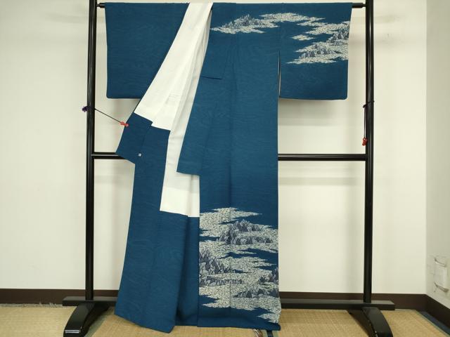 平和屋着物■訪問着　ろうけつ染め　風景文　さが美扱い　正絹　逸品　DABJ9212ya