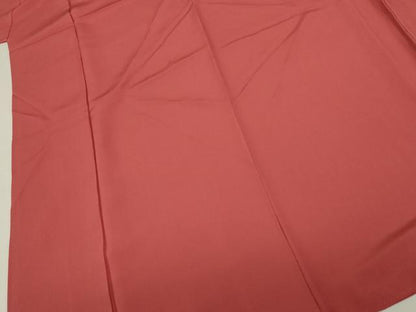 平和屋着物■上質な色無地　銀朱色　正絹　逸品　DABJ9217ya