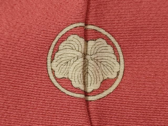 平和屋着物■上質な色無地　銀朱色　正絹　逸品　DABJ9217ya
