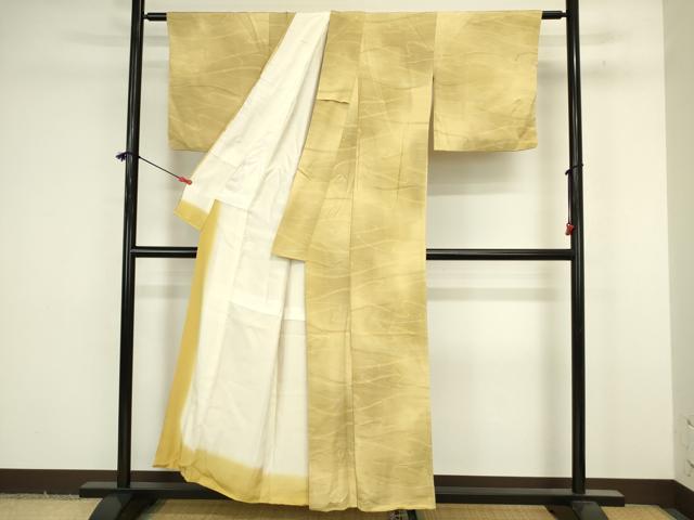 平和屋着物■上質な小紋　芝文　暈し染め　正絹　逸品　DABJ9218ya