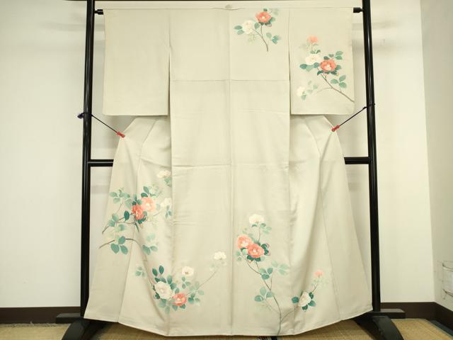 平和屋着物■訪問着　友禅　枝花文　正絹　逸品　DABJ9220ya