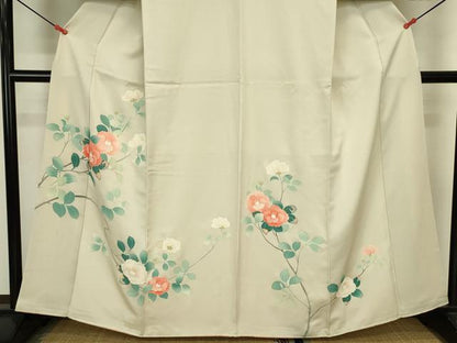 平和屋着物■訪問着　友禅　枝花文　正絹　逸品　DABJ9220ya