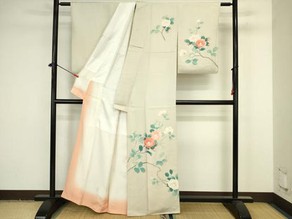 平和屋着物■訪問着　友禅　枝花文　正絹　逸品　DABJ9220ya