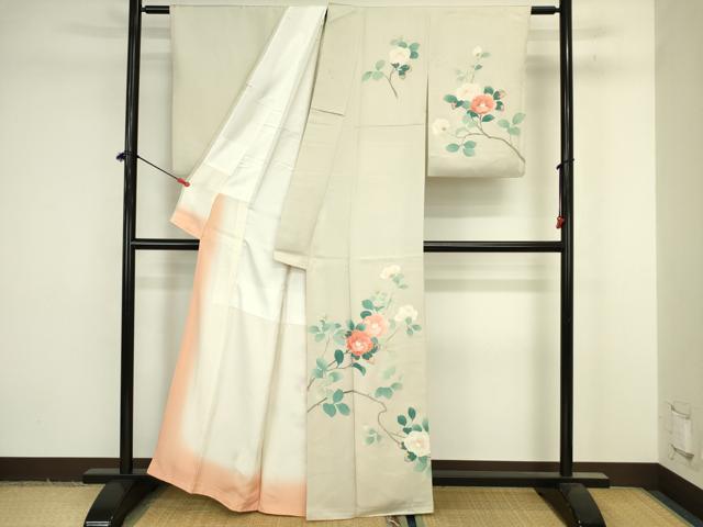 平和屋着物■訪問着　友禅　枝花文　正絹　逸品　DABJ9220ya