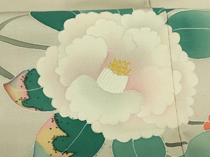 平和屋着物■訪問着　友禅　枝花文　正絹　逸品　DABJ9220ya
