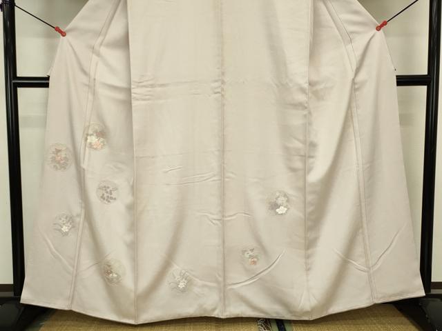 平和屋着物■中国三大刺繍　相良刺繍　総刺繍　訪問着　花丸文　正絹　逸品　DABJ9222ya