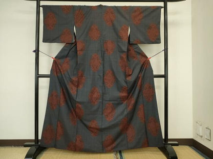 平和屋着物■本場大島紬　7マルキ　抽象文　正絹　逸品　DABJ9227ya