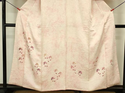 平和屋着物■訪問着　駒刺繍　枝花文　暈し染め　正絹　逸品　DABJ9229ya