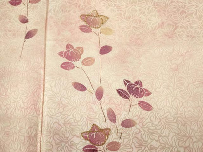 平和屋着物■訪問着　駒刺繍　枝花文　暈し染め　正絹　逸品　DABJ9229ya
