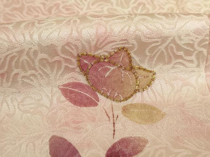 平和屋着物■訪問着　駒刺繍　枝花文　暈し染め　正絹　逸品　DABJ9229ya