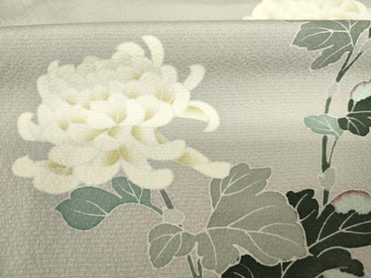 平和屋着物■訪問着　友禅　枝花文　暈し染め　正絹　逸品　DABJ9231ya