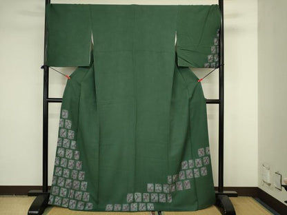 平和屋着物■訪問着　絞り　抽象文　正絹　逸品　DABJ9232ya