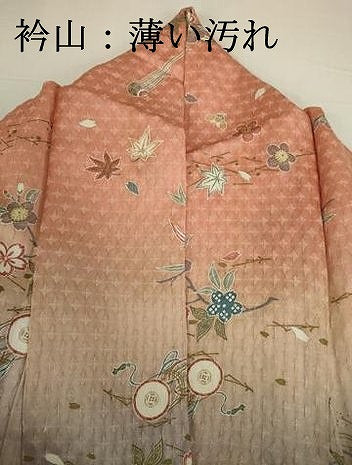 平和屋着物■訪問着　楽器花文　暈し染め　金彩　正絹　逸品　DABJ9233ya