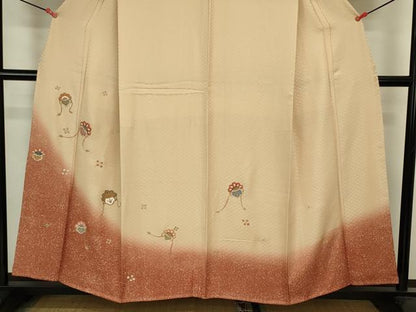 平和屋着物■訪問着　駒刺繍　宝尽くし　暈し染め　正絹　逸品　未使用　DABJ9234ya