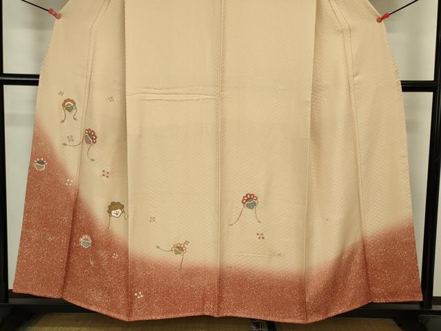 平和屋着物■訪問着　駒刺繍　宝尽くし　暈し染め　正絹　逸品　未使用　DABJ9234ya