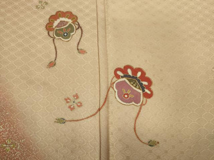 平和屋着物■訪問着　駒刺繍　宝尽くし　暈し染め　正絹　逸品　未使用　DABJ9234ya