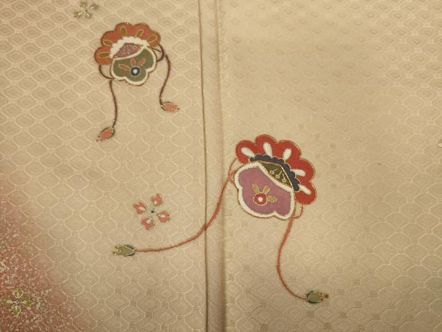 平和屋着物■訪問着　駒刺繍　宝尽くし　暈し染め　正絹　逸品　未使用　DABJ9234ya