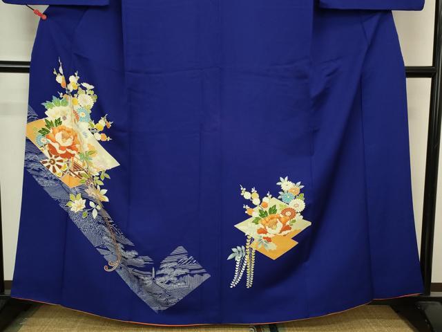 平和屋着物■訪問着　風景花車文　金彩　正絹　逸品　DABJ9235ya