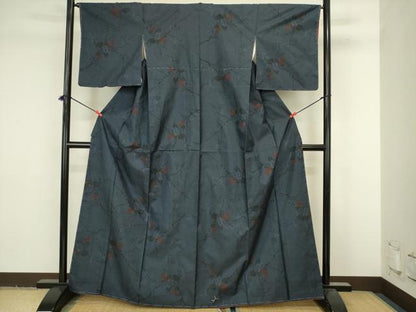 平和屋着物■本場大島紬　7マルキ　枝花文　正絹　逸品　未使用　DABJ9239ya