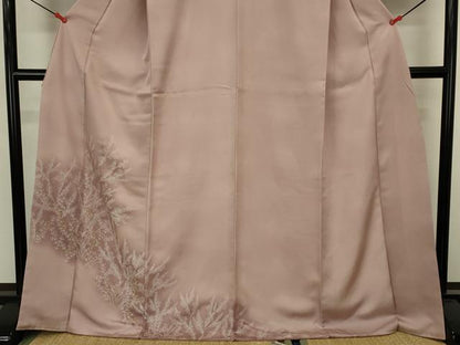 平和屋着物■訪問着　枝葉文　暈し染め　ロング丈　正絹　逸品　DABJ9240ya