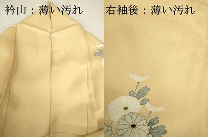 平和屋着物■訪問着　刺繍　菊尽くし　金彩　正絹　逸品　DABJ9241ya