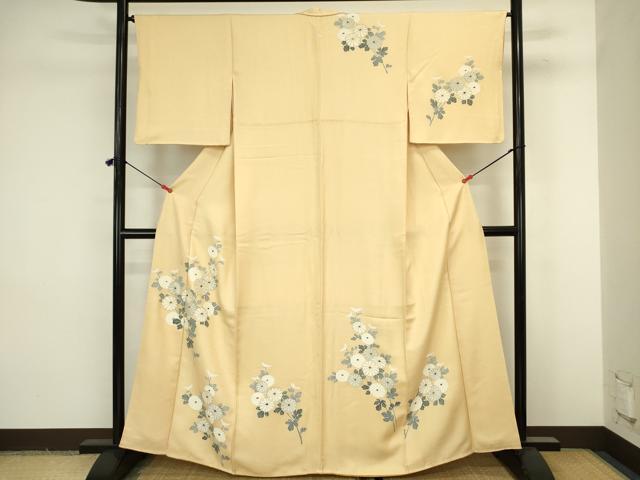 平和屋着物■訪問着　刺繍　菊尽くし　金彩　正絹　逸品　DABJ9241ya