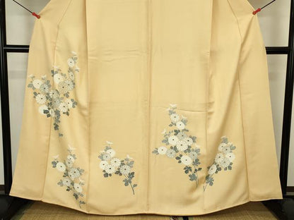 平和屋着物■訪問着　刺繍　菊尽くし　金彩　正絹　逸品　DABJ9241ya