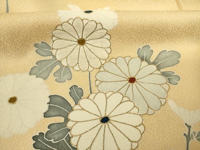 平和屋着物■訪問着　刺繍　菊尽くし　金彩　正絹　逸品　DABJ9241ya