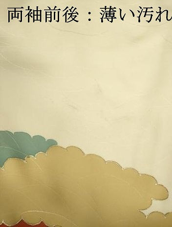 平和屋着物■訪問着　雲取り芝草文　金彩　正絹　逸品　DABJ9242ya