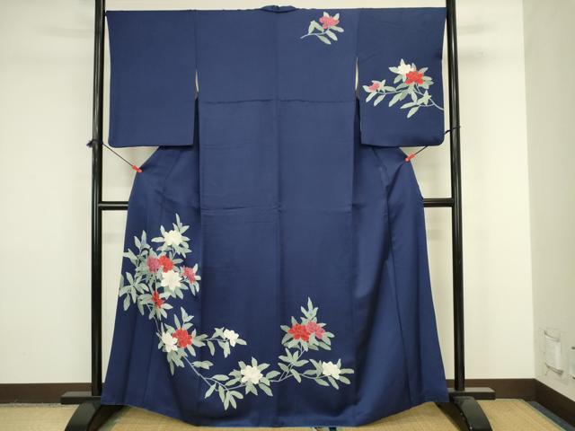 平和屋着物■訪問着　草花文　正絹　逸品　DABJ9244ya