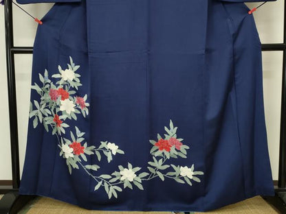 平和屋着物■訪問着　草花文　正絹　逸品　DABJ9244ya