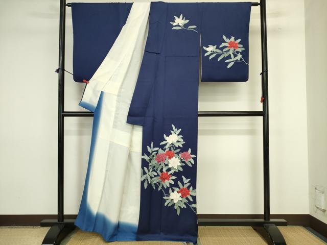 平和屋着物■訪問着　草花文　正絹　逸品　DABJ9244ya
