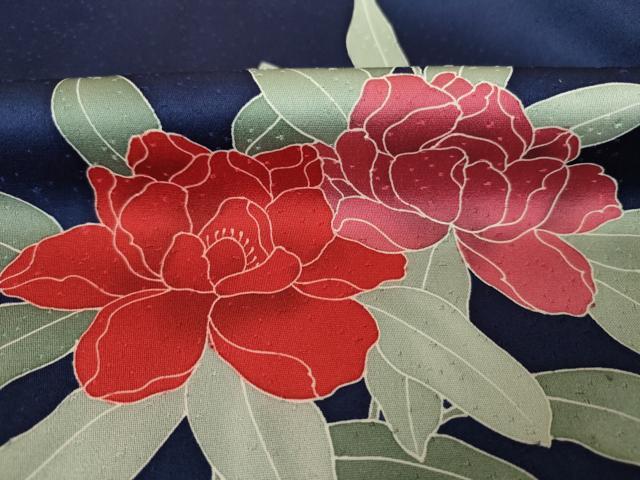 平和屋着物■訪問着　草花文　正絹　逸品　DABJ9244ya