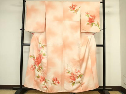 平和屋着物■訪問着　草花文　暈し染め　正絹　逸品　DABJ9246ya