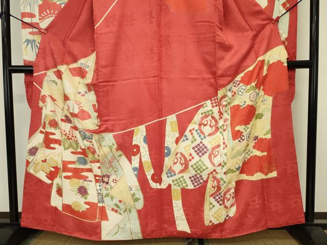 平和屋着物■豪華振袖　駒刺繍　誰が袖花文　金銀彩　正絹　逸品　DABJ9250ya