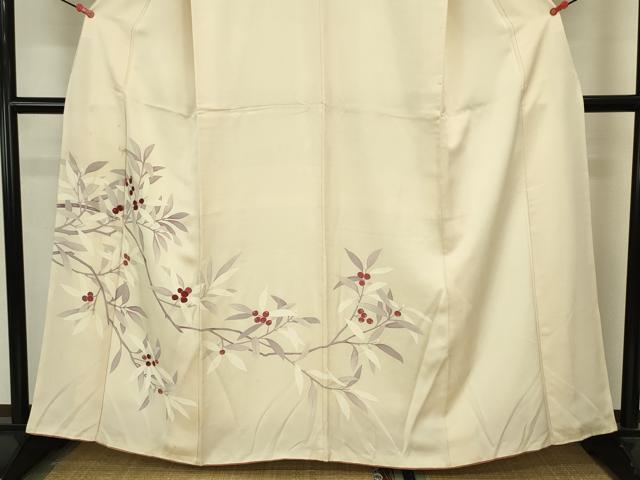 平和屋着物■訪問着　刺繍　南天文　正絹　逸品　DABJ9263ya