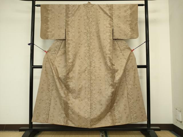 平和屋着物■本場大島紬　9マルキ　草花間道　正絹　逸品　DABJ9265ya