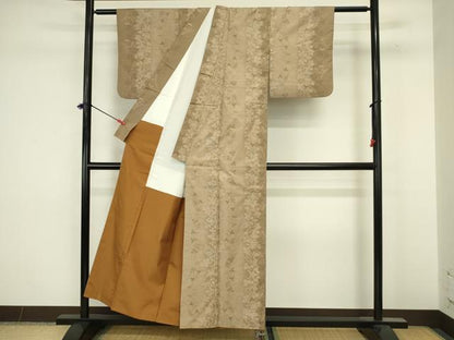 平和屋着物■本場大島紬　9マルキ　草花間道　正絹　逸品　DABJ9265ya
