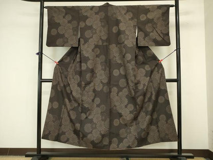 平和屋着物■上質な紬　菊尽くし　正絹　逸品　DABJ9268ya