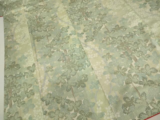 平和屋着物■本場大島紬　白大島　7マルキ　草葉文　正絹　逸品　DABJ9271ya